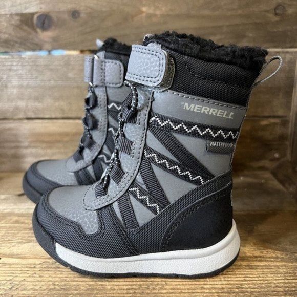 New Childrens‎ Little Kids Merrell Snow Crush 2.0 Waterproof Snow Boots Size 4 C - Picture 2 of 6